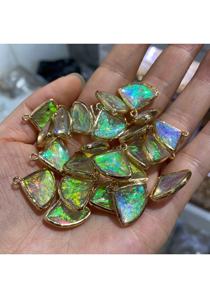 7X21MM 2 Adet Ince Sentetik Opal Kolye Reiki Heal Altın Plaka Küpe Aksesuarları Moda Takı Yapımı Için Kadın Kolye Küpe (Yurt Dışından) modelleri