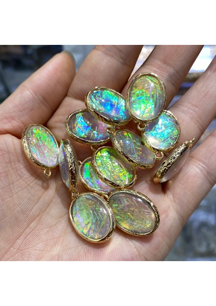 7X21MM 2 Adet Ince Sentetik Opal Kolye Reiki Heal Altın Plaka Küpe Aksesuarları Moda Takı Yapımı Için Kadın Kolye Küpe (Yurt Dışından) fırsatları