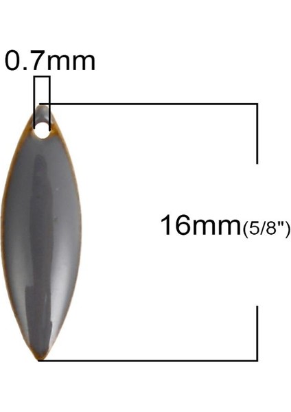 Gri Renkli Bakır Emaye Sequarmas Markiz Kaplamasız Emaye Metal Kolye Dıy Kolye Takı Hediyeler, 10 Adet (Yurt Dışından)