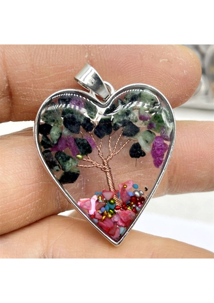 No.15 Doğal Taş Taş Kuvars Kristal 7 Çakra Reiki Şifa Ağacı Kalp Kolye Diy Takı Yapımı Için Kolye Aksesuarla (Yurt Dışından) fırsatları