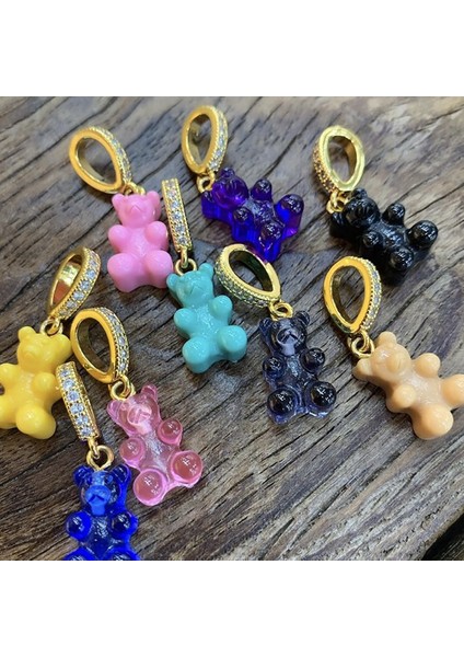 080002RR Kore Renkli Sevimli Karikatür Ayı Zirkon Kolye Aksesuarları Büyüleyici Kolye Dıy Bilezik Güzel Halhal Benzersiz Takı Hediye (Yurt Dışından) fiyatları