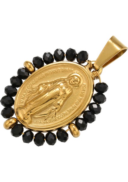 No.7 Boyutu 1 Adet Yeni Altın Rengi Oval Meryem Desen Gümüş Renk Kolye Uçları Kolye Bilezik Küpe Dıyjewelry Yapımı (Yurt Dışından)