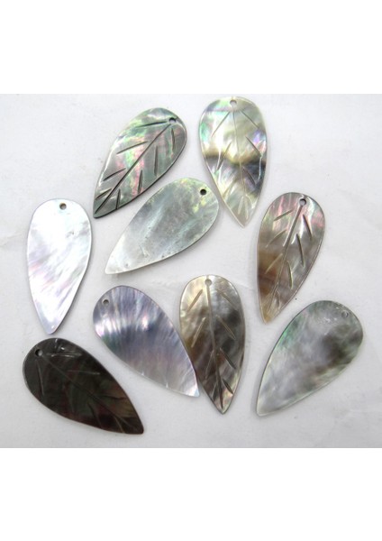 Doğal Kuvars Kristal Abalone Kabuk Oyma Yapraklar Charms Kolye Diy Takı Yapımı Için Kolye Aksesuarla A8 (Yurt Dışından)