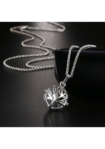 Altın Rengi Meksika Chime Müzik Topu Arayan Vintage Zirkon Kolye Aromaterapi Uçucu Yağ Hayat Ağacı Kolye Hamile Moda Takı (Yurt Dışından)