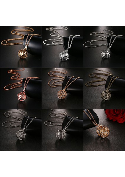 Altın Rengi Meksika Chime Müzik Topu Arayan Vintage Zirkon Kolye Aromaterapi Uçucu Yağ Hayat Ağacı Kolye Hamile Moda Takı (Yurt Dışından) modelleri