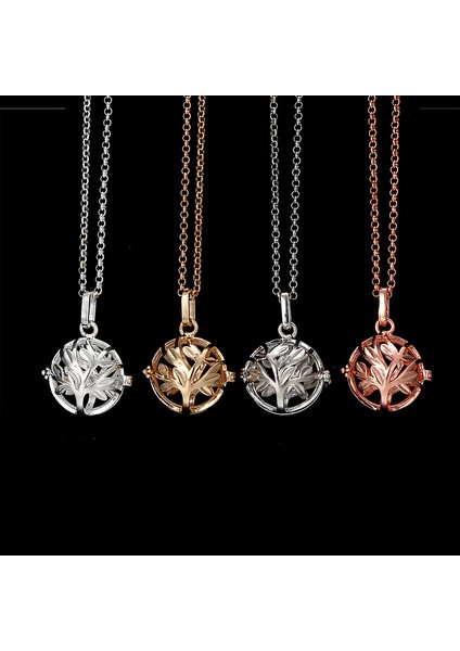 Altın Rengi Meksika Chime Müzik Topu Arayan Vintage Zirkon Kolye Aromaterapi Uçucu Yağ Hayat Ağacı Kolye Hamile Moda Takı (Yurt Dışından) indirimleri