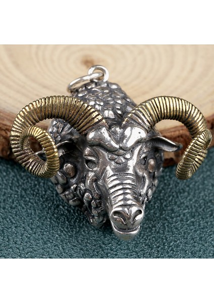 C14211-GÜMÜŞ Retro Punk Iskandinav Viking Boğa Başkanı Kolye Kolye Erkekler Için Klasik Hayvan Kişilik Takı (Yurt Dışından) indirimleri
