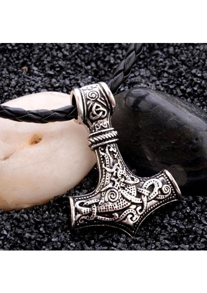 A9184-ALTIN Retro Viking Thor'un Çekiç Kolye Kolye Erkek Otoriter Punk Trend Lokomotif Parti Takı (Yurt Dışından) fiyatları