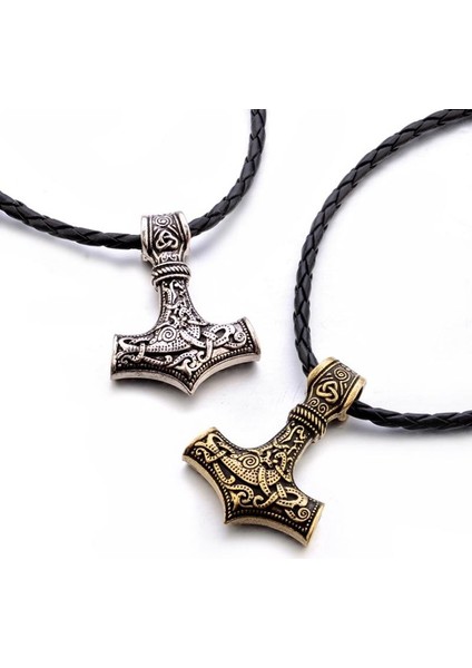 A9184-ALTIN Retro Viking Thor'un Çekiç Kolye Kolye Erkek Otoriter Punk Trend Lokomotif Parti Takı (Yurt Dışından) fırsatları