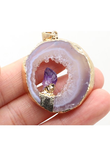 Beyaz Doğal Druzys Taş Kolye Düzensiz Kaplama Altın Doğal Akik Taş Kolye Yapımı Için Dıy Takı Aksesuarları (Yurt Dışından) modelleri