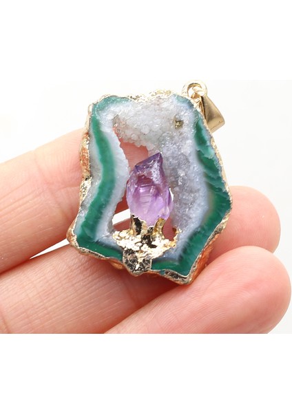 Beyaz Doğal Druzys Taş Kolye Düzensiz Kaplama Altın Doğal Akik Taş Kolye Yapımı Için Dıy Takı Aksesuarları (Yurt Dışından) indirimleri