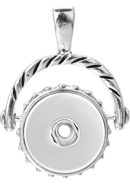No.11 Boyutu 18MM Metal Kar Tanesi Çiçek Snap Düğmesi Kolye Kolye Takı Kadın Moda Kolye Erkek Vintage Aksesuarları (Yurt Dışından)