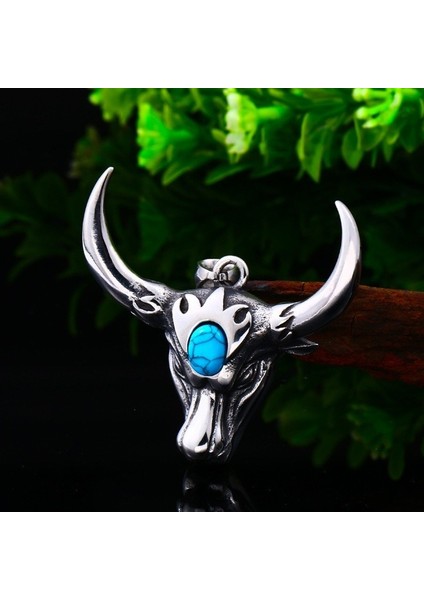 AL4156-GÜMÜŞ Retro Punk Iskandinav Viking Boğa Başkanı Kolye Kolye Erkekler Için Klasik Hayvan Kişilik Takı (Yurt Dışından) modelleri