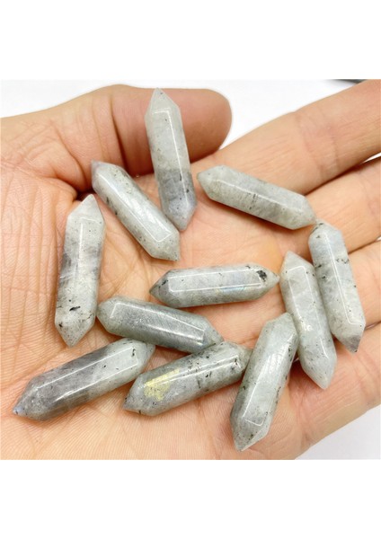 No.27 Doğal Taş Taş Kristal Kuvars Altıgen Sütun Reiki Charm Kolye Dıy Takı Yapımı Için Hiçbir Delik Kolye Aksesuarla (Yurt Dışından)