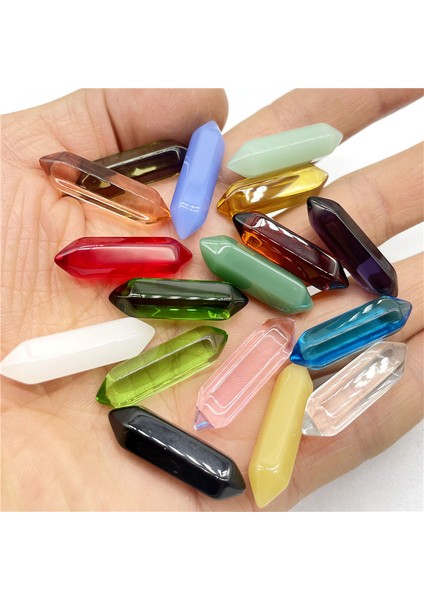 No.27 Doğal Taş Taş Kristal Kuvars Altıgen Sütun Reiki Charm Kolye Dıy Takı Yapımı Için Hiçbir Delik Kolye Aksesuarla (Yurt Dışından) fiyatları