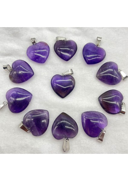 No.31 Doğal Taş Taş Kuvars Kristal Ametist Charms Kalp Kolye Diy Takı Yapımı Için Kolye Aksesuarla (Yurt Dışından) fiyatları