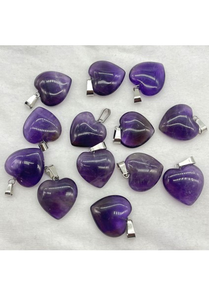 No.31 Doğal Taş Taş Kuvars Kristal Ametist Charms Kalp Kolye Diy Takı Yapımı Için Kolye Aksesuarla (Yurt Dışından) modelleri