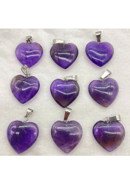 No.31 Doğal Taş Taş Kuvars Kristal Ametist Charms Kalp Kolye Diy Takı Yapımı Için Kolye Aksesuarla (Yurt Dışından) fırsatları