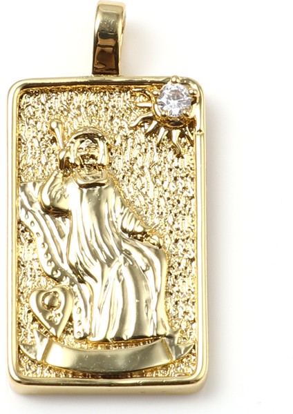 No.5 Boyutu Kübik Zirkonya Tarot Charms Kolye Takı Yapımı Için Gizemli Kader Tahmin Charms Kolye Kolye Dıy Bulguları (Yurt Dışından)