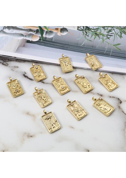 No.5 Boyutu Kübik Zirkonya Tarot Charms Kolye Takı Yapımı Için Gizemli Kader Tahmin Charms Kolye Kolye Dıy Bulguları (Yurt Dışından) indirimleri