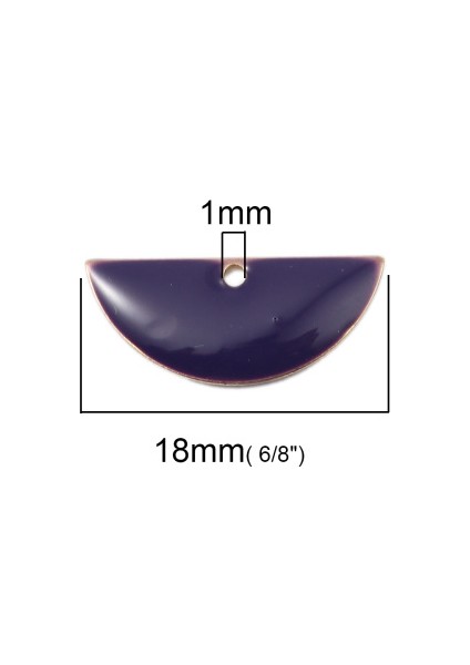 No.2 Boyutu Doreenbeads Sıcak Moda Bakır Emaye Payetler Kolye Yarım Yuvarlak Pirinç Renkli Takı Dıy Bulgular x Adet (Yurt Dışından)