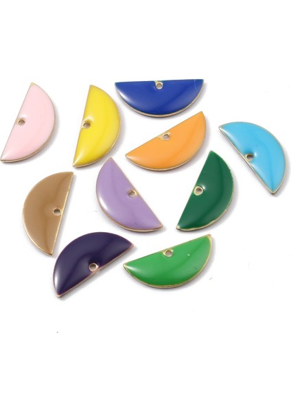 No.2 Boyutu Doreenbeads Sıcak Moda Bakır Emaye Payetler Kolye Yarım Yuvarlak Pirinç Renkli Takı Dıy Bulgular x Adet (Yurt Dışından) fiyatları