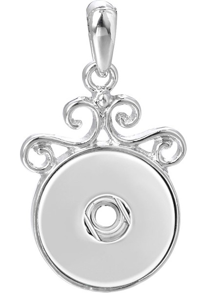 No.15 Boyutu 18MM Metal Kar Tanesi Çiçek Snap Düğmesi Kolye Kolye Takı Kadın Moda Kolye Erkek Vintage Aksesuarları (Yurt Dışından)