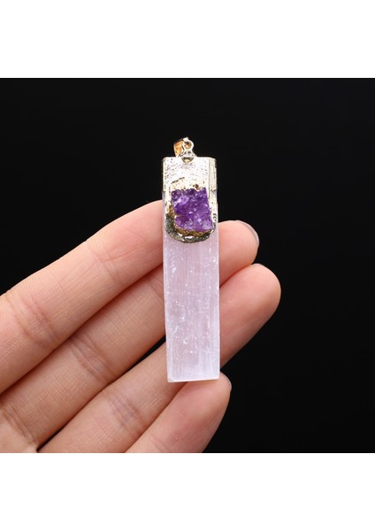 16X53MM-MOR Doğal Kristal Charm Ruhu Yüksek Li Kolye Dıy Kolye Bilezik Küpe Takı Aksesuarları Hediye (Yurt Dışından) modelleri