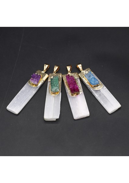 16X53MM-MOR Doğal Kristal Charm Ruhu Yüksek Li Kolye Dıy Kolye Bilezik Küpe Takı Aksesuarları Hediye (Yurt Dışından) indirimleri