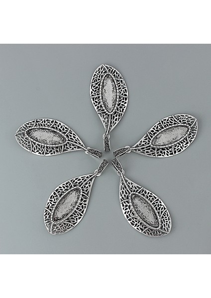 4 Adet Tibet Gümüş Gözyaşı Charms Kolye Su Damlası Çerçeve Tepsi Cameo Cabochon Ayarı Kolye Takı Yapımı Için (Yurt Dışından) modelleri