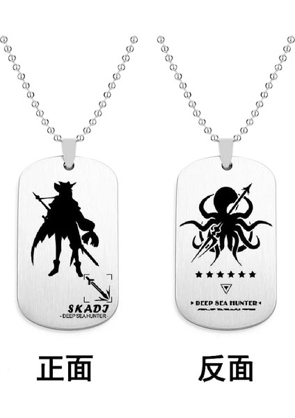 No.16 Boyutu Anime Arknights Kolye Paslanmaz Çelik Kolye Kadın Trend Boncuk Zincir Gümüş Renk Moda Çiftler Parti Hediyeleri (Yurt Dışından)