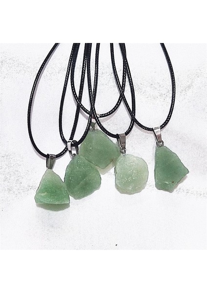 Doğal Taş Ham Cevher Kolye Yeşil Aventurin Kuvars Charm Takı Yapımı Aksesuarları Için (Yurt Dışından)