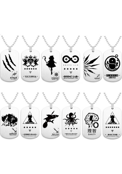 No.9 Boyutu Anime Arknights Kolye Paslanmaz Çelik Kolye Kadın Trend Boncuk Zincir Gümüş Renk Moda Çiftler Parti Hediyeleri (Yurt Dışından) fiyatları