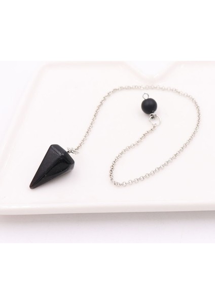 No.10 Boyutu Moda Konik Sarkaç Doğal Taş Konik Sarkaçlar Gümüş Renk Zinciri Kristal Kolye Maden Manevi Reiki Takı (Yurt Dışından) modelleri