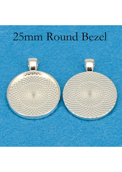 Siyah 50 Parça x Yuvarlak Kolye Tepsisi Çerçeve Boşlukları Cam Cabochons Takı Yapımı Için Ayarı (Yurt Dışından) fiyatları