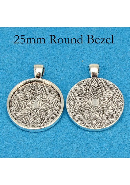 Siyah 50 Parça x Yuvarlak Kolye Tepsisi Çerçeve Boşlukları Cam Cabochons Takı Yapımı Için Ayarı (Yurt Dışından) modelleri