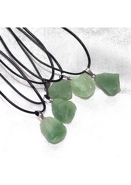 Doğal Taş Ham Cevher Kolye Yeşil Aventurin Kuvars Charm Takı Yapımı Aksesuarları Için (Yurt Dışından) modelleri