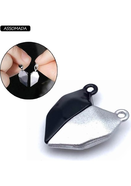 5ÇIFT-KALPPENDT-416 5 Çift Moda Manyetik Kalp Charms Kolye Severler Kadınlar ve Erkekler Için Kolye Iyi Arkadaşlar Dıy Takı Yapımı Aksesuarları (Yurt Dışından)