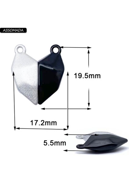 5ÇIFT-KALPPENDT-416 5 Çift Moda Manyetik Kalp Charms Kolye Severler Kadınlar ve Erkekler Için Kolye Iyi Arkadaşlar Dıy Takı Yapımı Aksesuarları (Yurt Dışından)