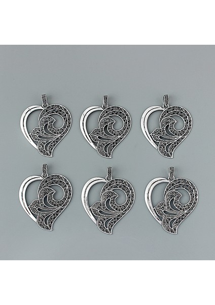 2 Adet Antik Büyük Içi Boş Açık Telkari Kalp Şekli Charms Kolye Kolye Takı Yapımı Bulguları Için (Yurt Dışından) modelleri