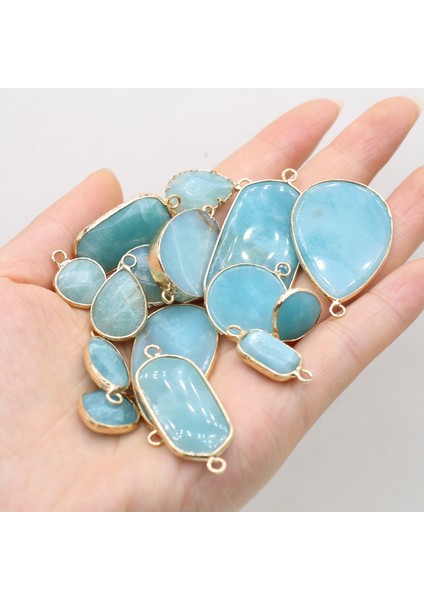 No.16 Boyutu Doğal Ite Taş Takılar Yuvarlak Kare Su Damlası Ay Kristal Kolye Takı Yapımı Için Dıy Kolye Küpe Aksesuarı (Yurt Dışından) fiyatları