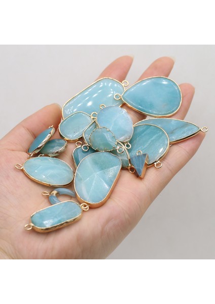 No.16 Boyutu Doğal Ite Taş Takılar Yuvarlak Kare Su Damlası Ay Kristal Kolye Takı Yapımı Için Dıy Kolye Küpe Aksesuarı (Yurt Dışından) indirimleri