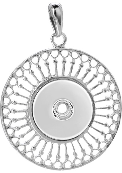 No.10 Boyutu 18MM Metal Kar Tanesi Çiçek Snap Düğmesi Kolye Kolye Takı Kadın Moda Kolye Erkek Vintage Aksesuarları (Yurt Dışından)