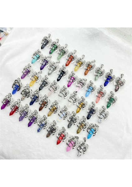 No.35 Doğal Taş Şifa Pembe Kuvars Opal Altıgen Sarkaç Kristal Kaya Kolye Dıy Takı Yapımı Için Kolye Aksesuarla (Yurt Dışından) indirimleri