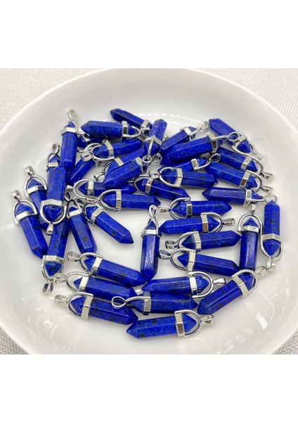 No.19 Doğal Taş Taş Kuvars Kristal Altıgen Sarkaç Reiki Charm Kolye Dıy Takı Yapımı Kolye Aksesuarla (Yurt Dışından)