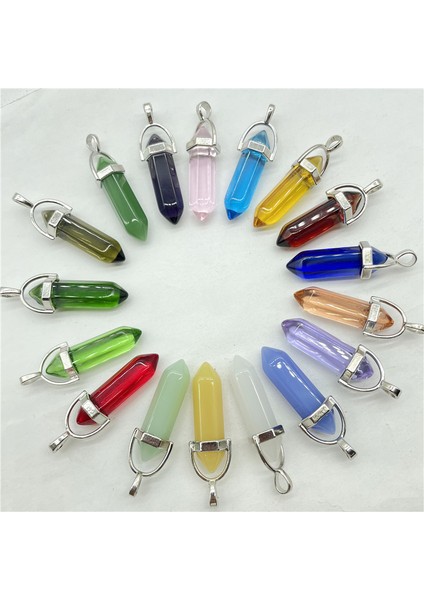 No.19 Doğal Taş Taş Kuvars Kristal Altıgen Sarkaç Reiki Charm Kolye Dıy Takı Yapımı Kolye Aksesuarla (Yurt Dışından) indirimleri