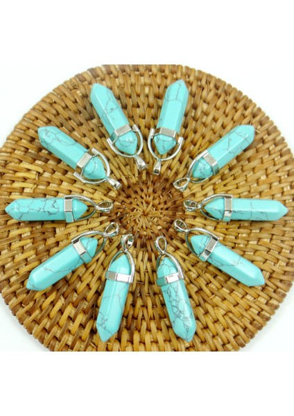 Turkuaz Doğal Taş Florit Kuvars Kristal Turquoises Lapis Kaplan Gözü Çakra Kolye Diy Takı Yapımı Için Kolye Aksesuarla (Yurt Dışından)
