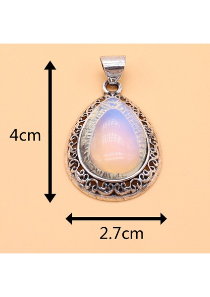 Opal Doğal Taşlar Kolye Su Damlası Şekli Taş Zarif Takılar Takı Yapımı Için Diy Bilezik Kolye Küpe Aksesuarları (Yurt Dışından)