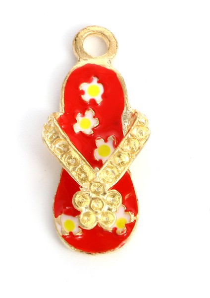 No.5 Boyutu Çinko Bazlı Alaşım Takılar Flip Flop Terlik Yıldız Emaye Takılar Metal Kolye Dıy Yapımı Için Kolye Takı (Yurt Dışından)