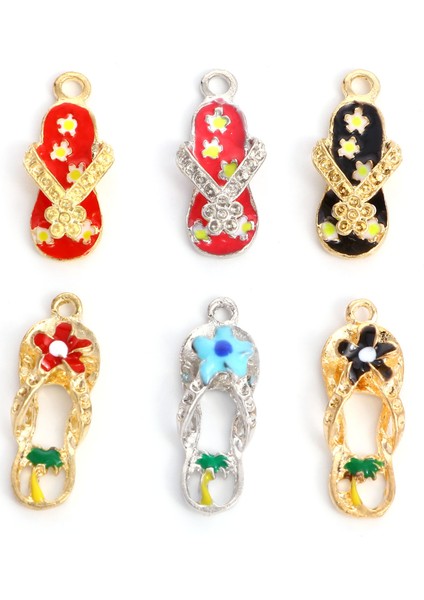 No.5 Boyutu Çinko Bazlı Alaşım Takılar Flip Flop Terlik Yıldız Emaye Takılar Metal Kolye Dıy Yapımı Için Kolye Takı (Yurt Dışından) fiyatları